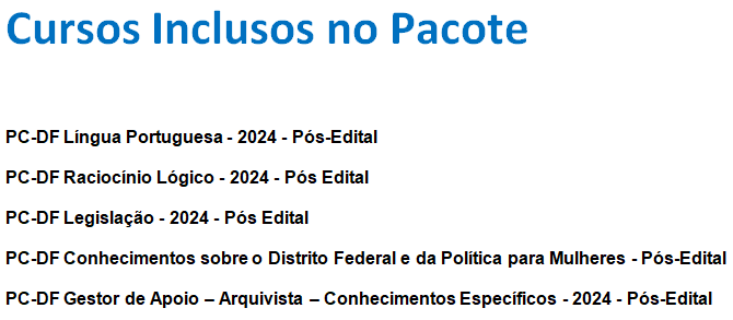 Informações Curso PC-DF Arquivista 2024 – Pós Edital – Rateio Estratégia