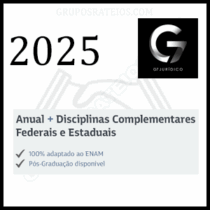 Curso Anual Intensivo I + Intensivo II + Complementares Federais e Estaduais 2025/1 – Rateio G7 Jurídico