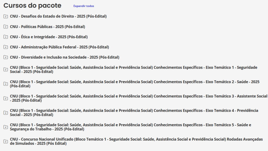Info Curso CNU 2025 – (Bloco Temático 1 – Seguridade Social: Saúde, Assistência Social e Previdência Social) Pós-Edital – Rateio Estratégia