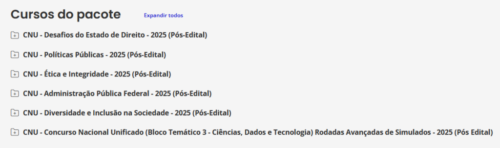 Info Curso CNU 2025 – (Bloco Temático 3 – Ciências, Dados e Tecnologia) Pós-Edital – Rateio Estratégia