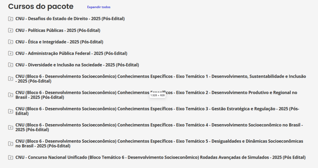 Info Curso CNU 2025 – (Bloco Temático 6 – Desenvolvimento Socioeconômico) Pós-Edital – Rateio Estratégia