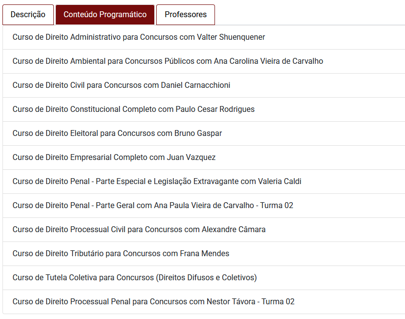Info Curso Combo Magistratura e MPE 2025 com 12 disciplinas – Rateio RJ Plus