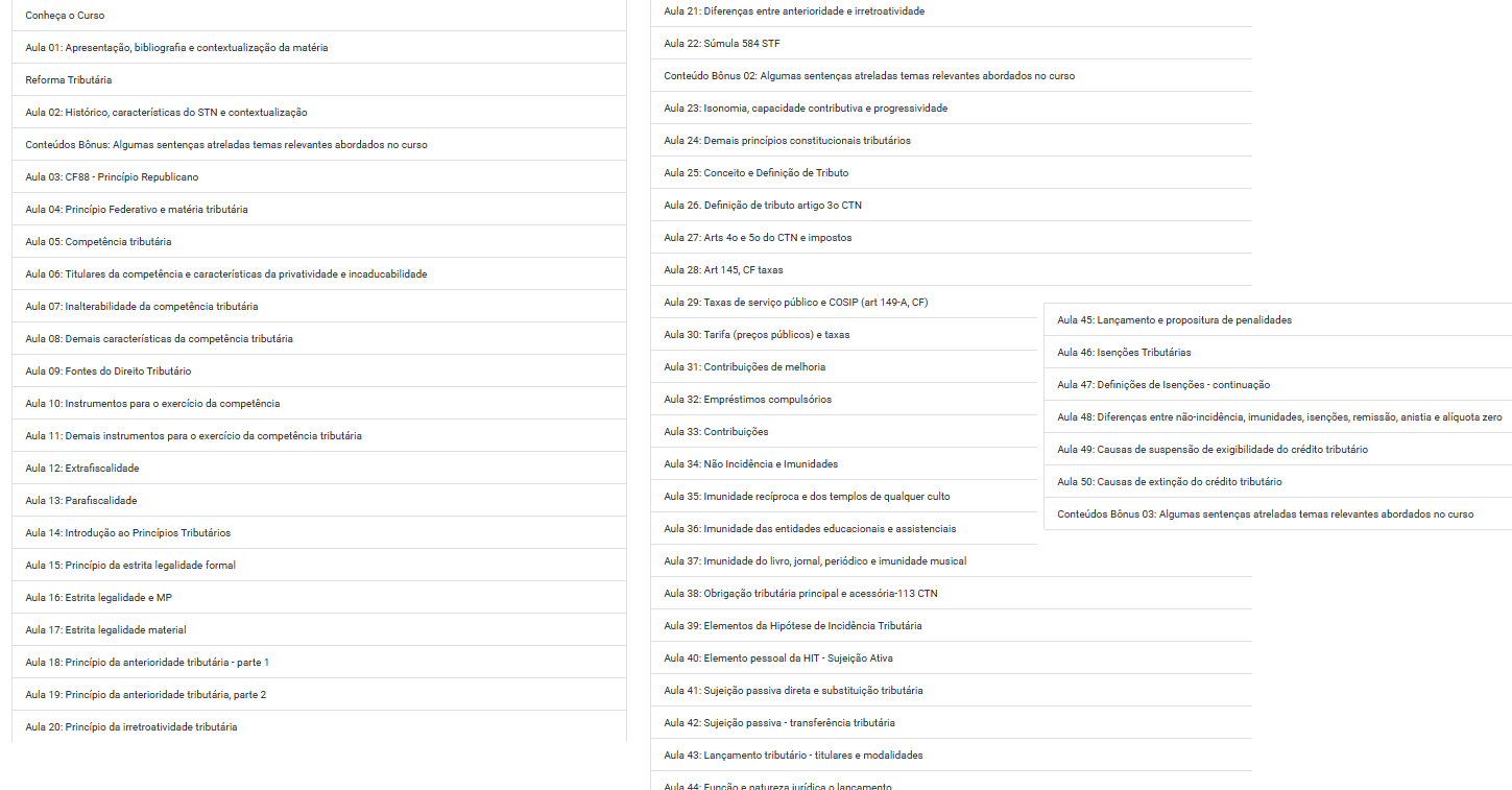 Informações Curso Direito Tributário 2025 para Concursos com Frana Mendes - Rateio RJ Plus
