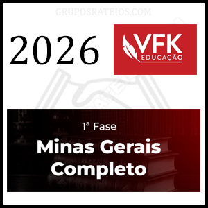 1ª Fase para Concurso de Cartório Minas Gerais [2026] Rateio VFK Educação