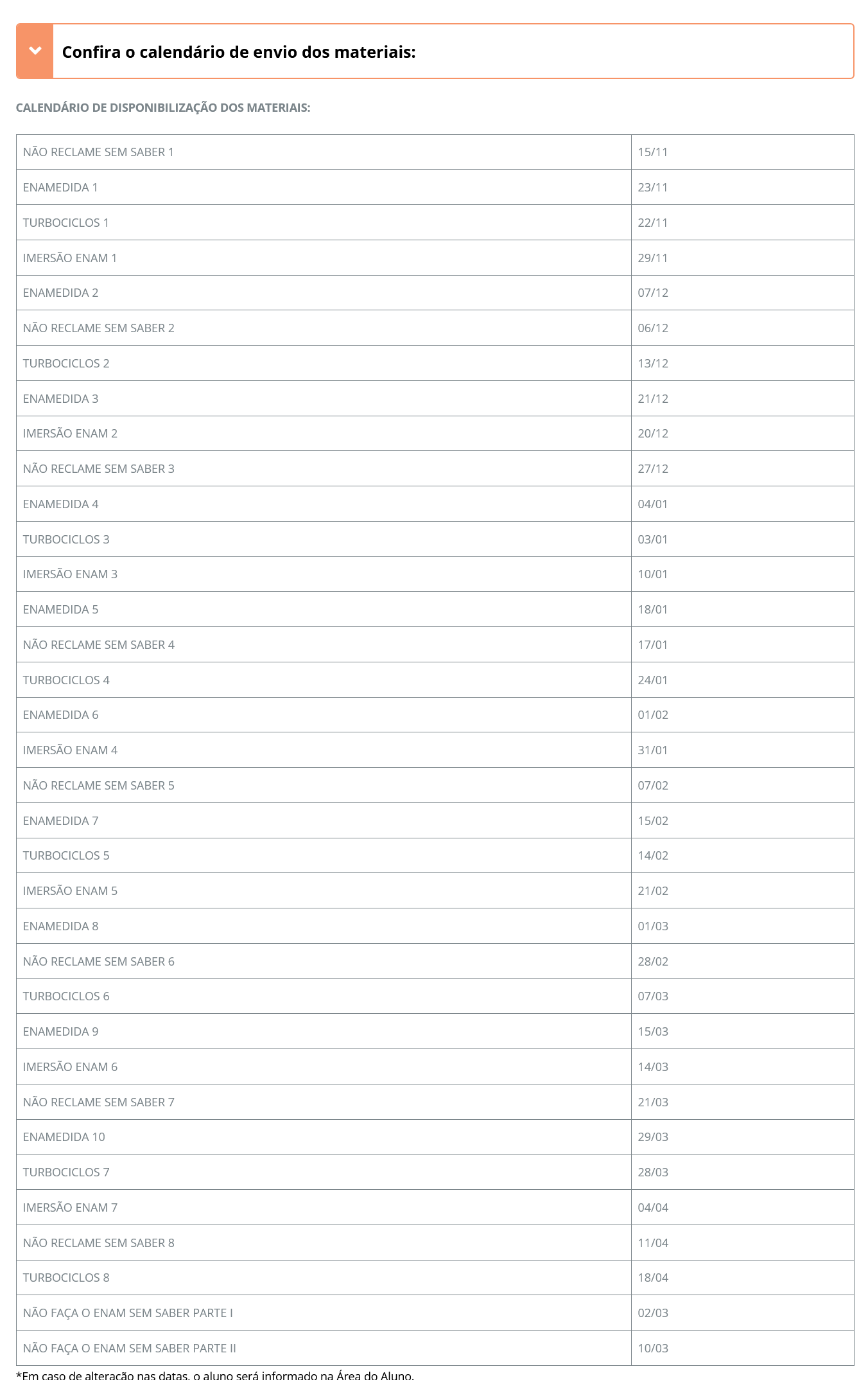 Informações Curso EXTENSIVO ENAM [2026.1] Rateio Ciclos