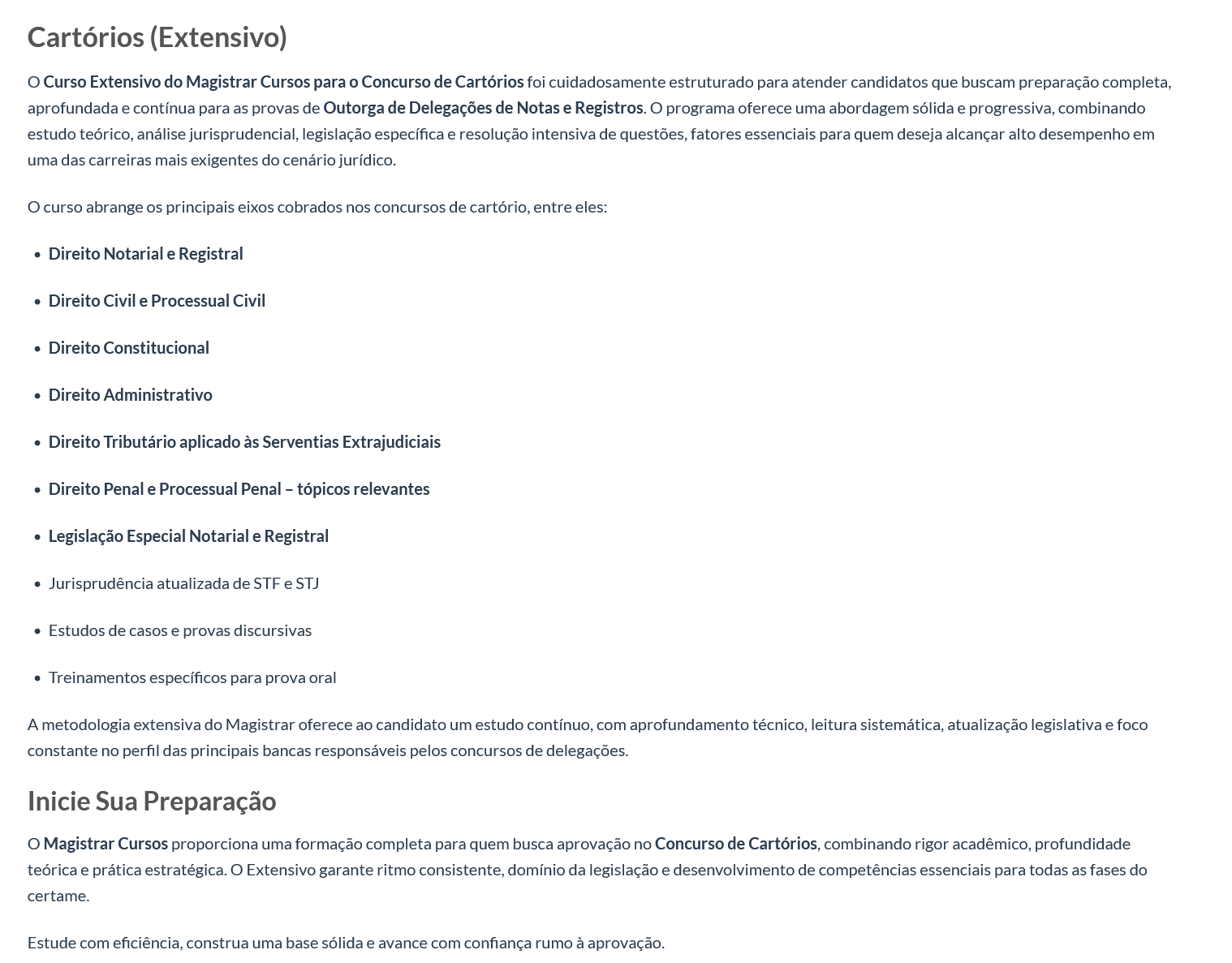 Informações Cartórios 2026 [Extensivo] Rateio Magistrar Educacional