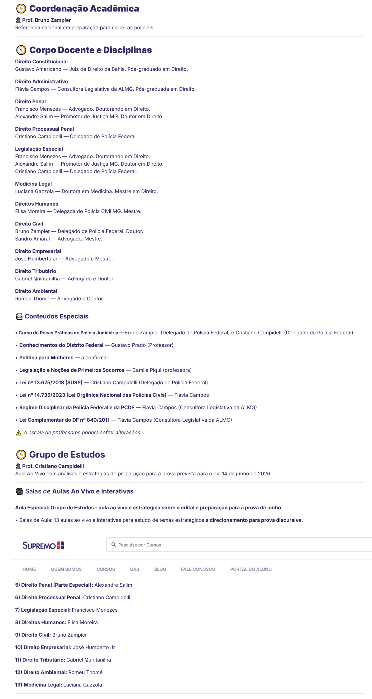 Informações Delegado PCDF Pós Edital [2026] Rateio Supremo