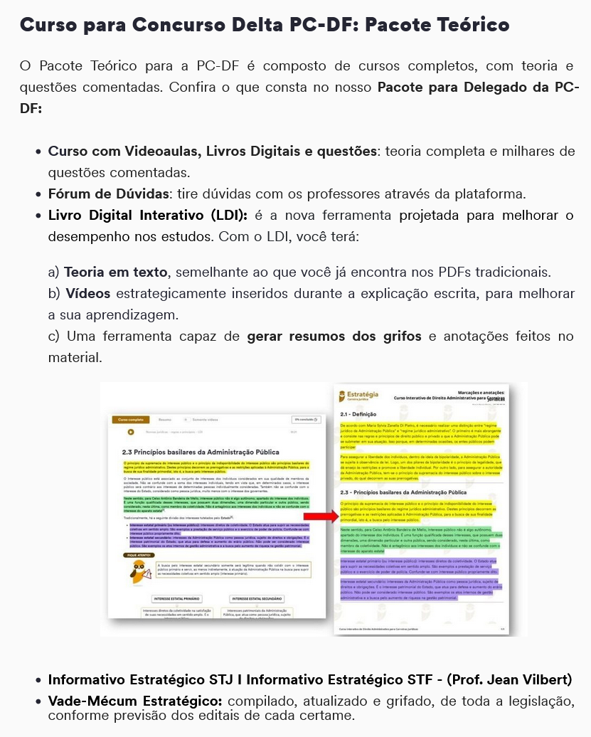 Informações Delegado da PC-DF Pós-Edital [2026] Rateio Estratégia