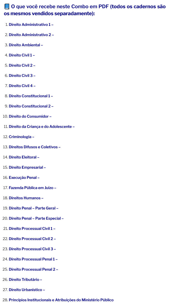 Informações Ministério Público Estadual [2026] Rateio Cadernos Sistematizados