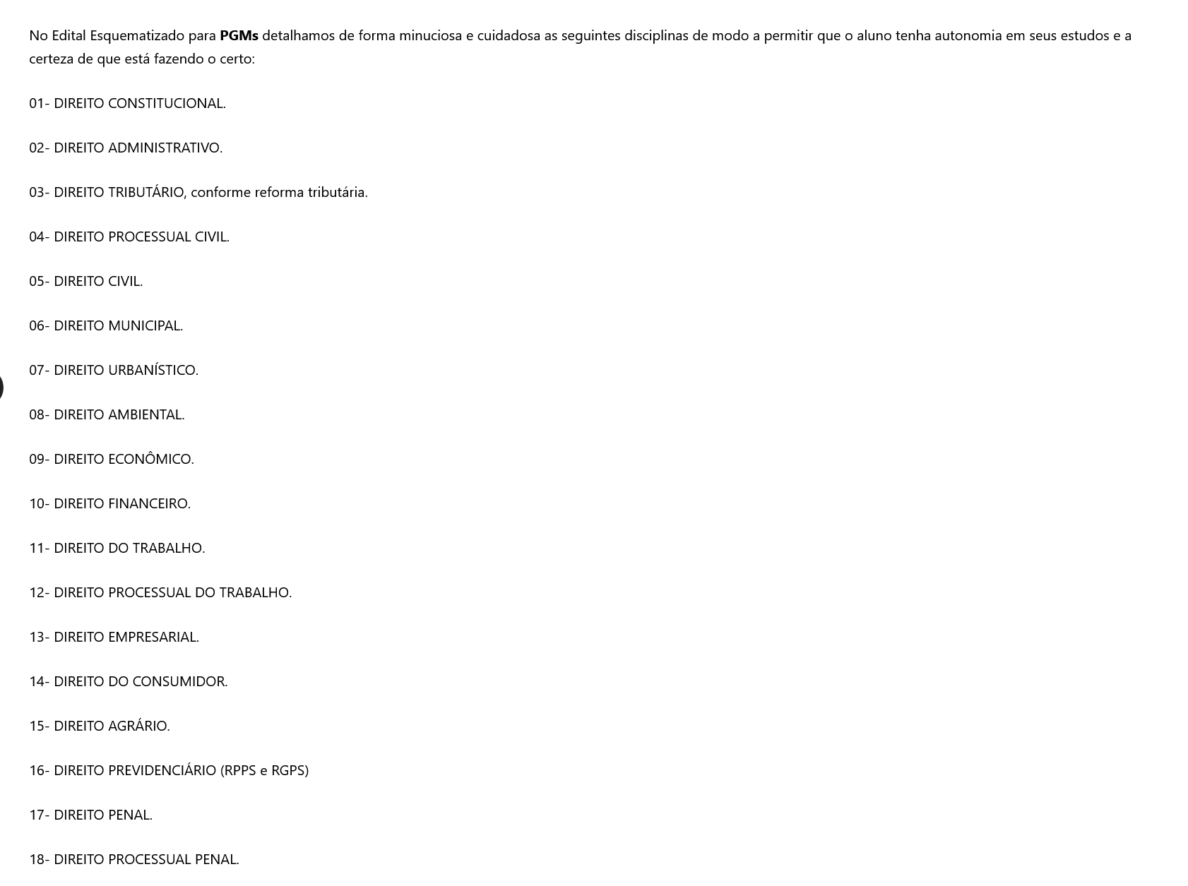 Informações PROCURADORIAS MUNICIPAIS [2026] Rateio Meu Esquematizado