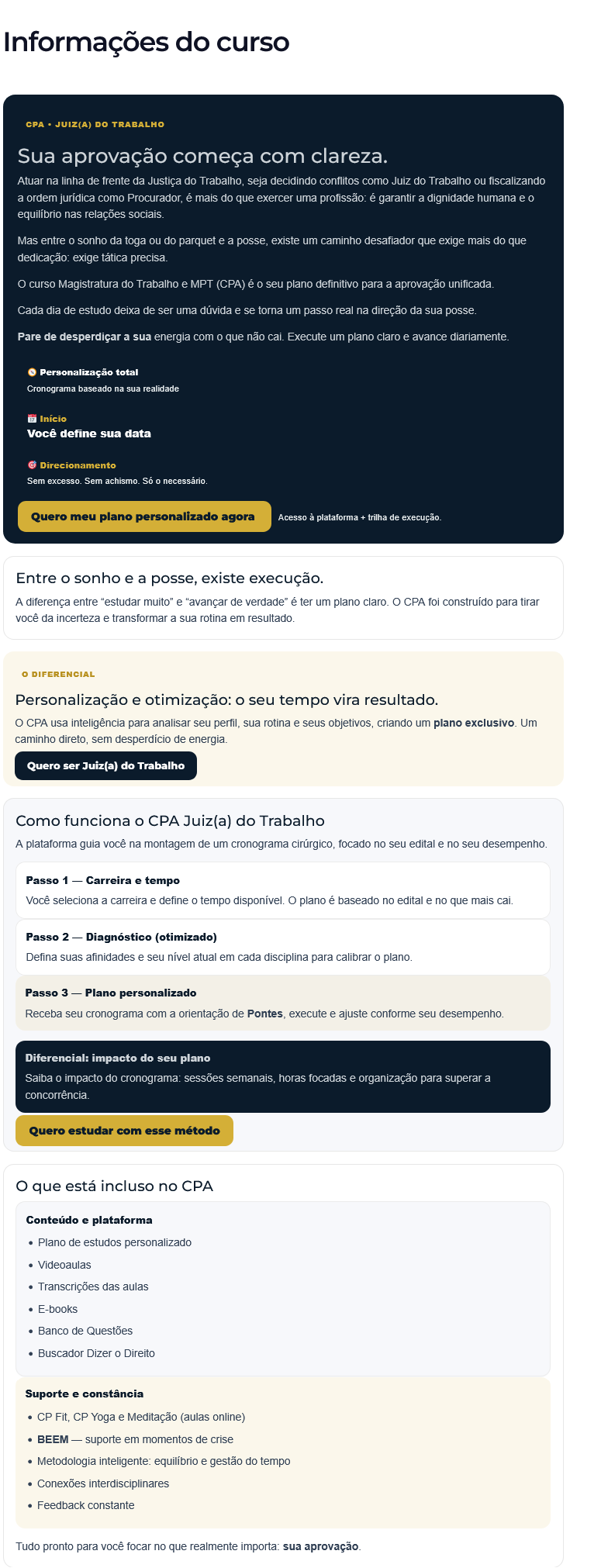 Informações (CPA) Magistratura do Trabalho e MPT [2026] Rateio CP Iuris