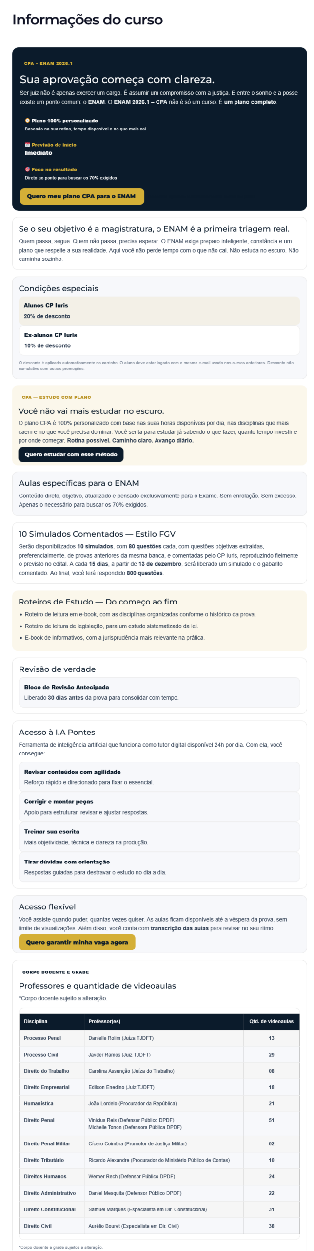 Informações Preparatório Enam Pré-Edital [2026] Rateio CP Iuris