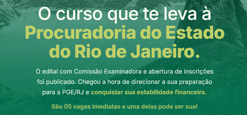 Informações Sprint Final PGERJ Pós-Edital [2026] Rateio Revisão Ensino Jurídico