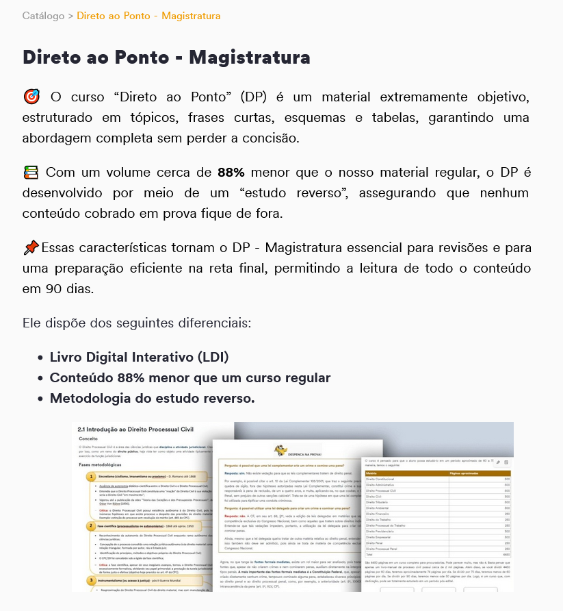 Informações Magistratura Estadual 2026 [Direto ao Ponto] Rateio Estratégia Concursos