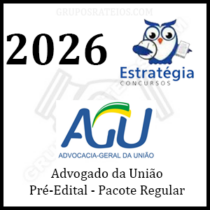 AGU 2026 Pré-Edital [Advogado da União] Rateio Estratégia Concursos