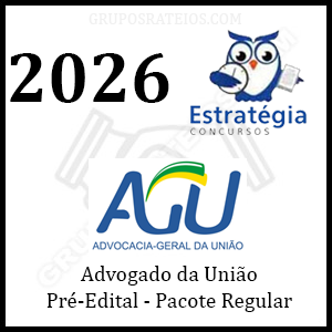 AGU 2026 Pré-Edital [Advogado da União] Rateio Estratégia Concursos