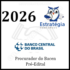 AGU 2026 Pré-Edital [Procurador do Bacen] Rateio Estratégia Concursos