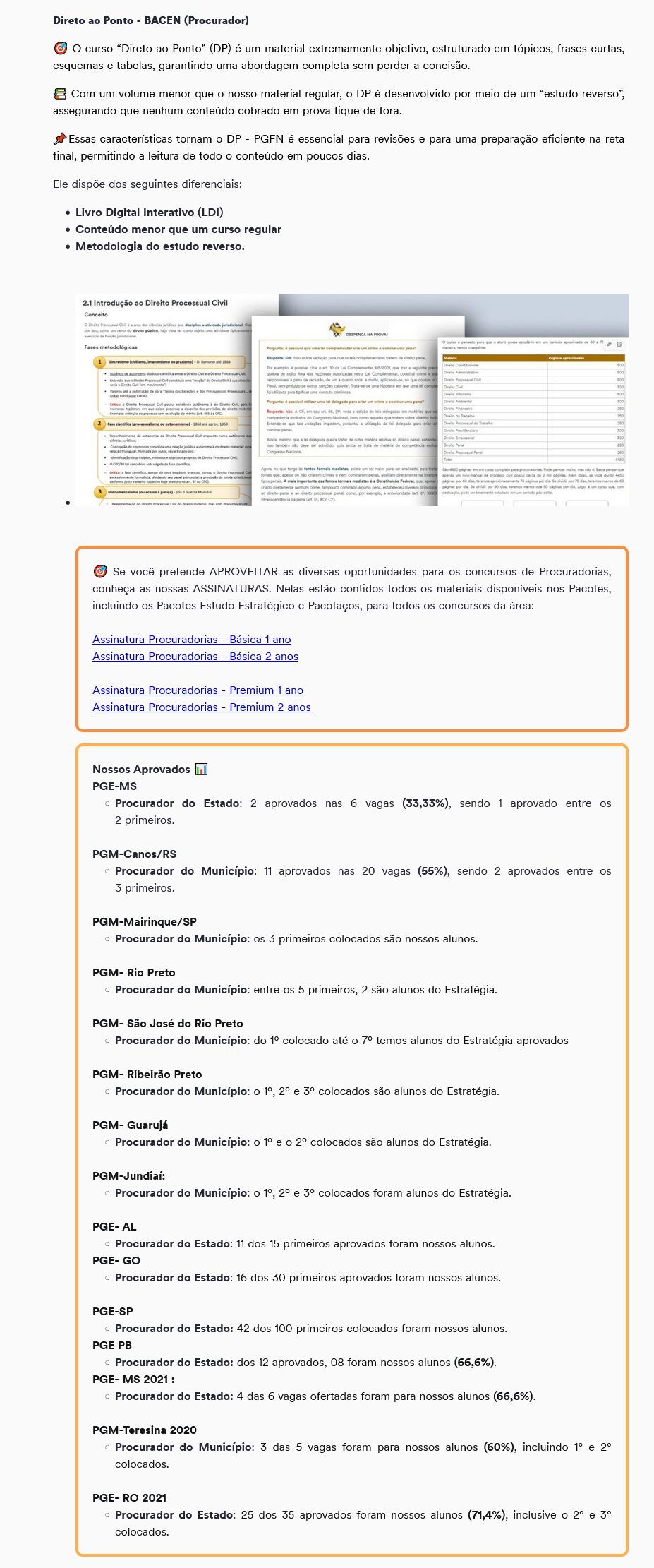 Informações 2026 Direto ao Ponto [Procurador do Bacen] Rateio Estratégia Concursos
