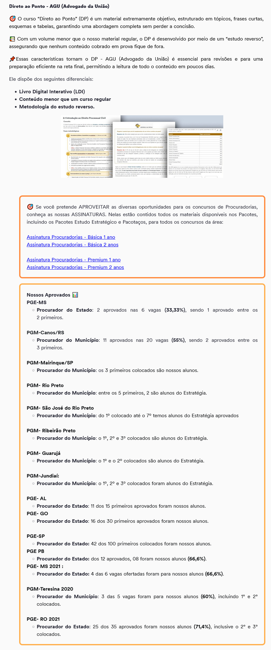Informações AGU 2026 Direto ao Ponto [Advogado da União] Rateio Estratégia Concursos