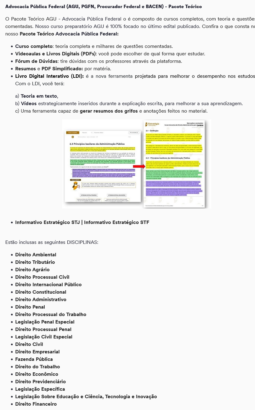 Informações AGU 2026 Pré-Edital [Advogado da União] Rateio Estratégia Concursos