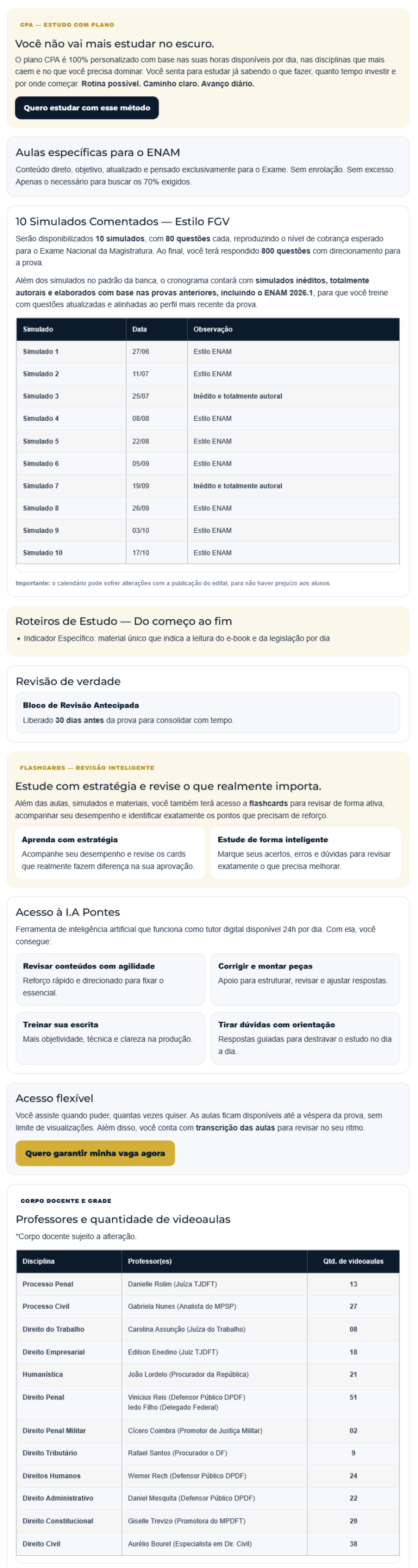 Informações ENAM VI [2026.2] Rateio Direção Concursos