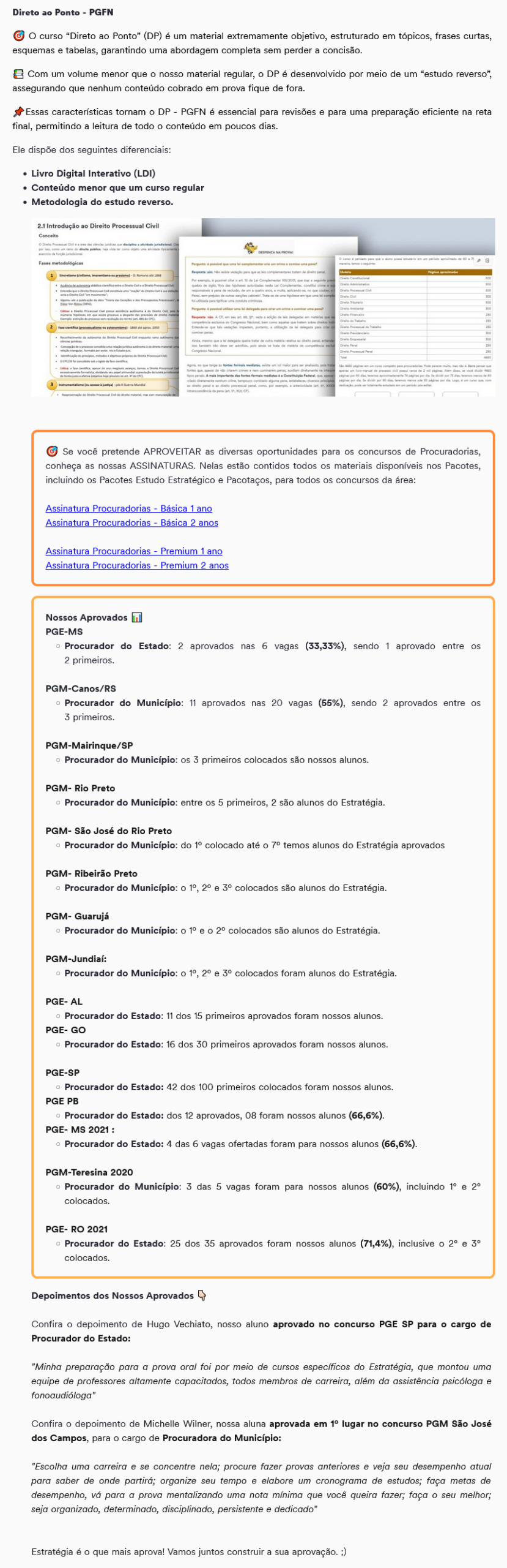 Informações PGFN Direto ao Ponto [2026] Rateio Estratégia Concursos