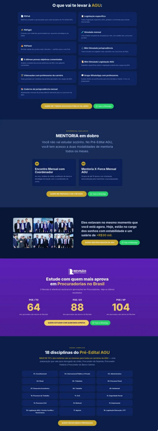 Informações Sprint Final AGU Pré-Edital + Mentoria [2026] Rateio Revisão Ensino Jurídico